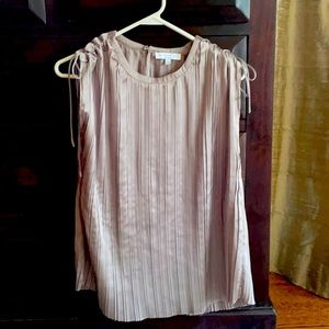 Dark silver pleated top